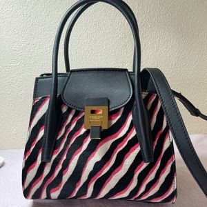Bancroft Medium Zebra Calf Hair Satchel
